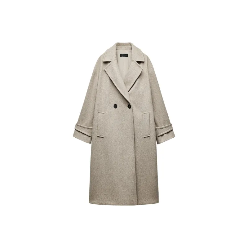 ZARA Coats Women's Beige-0