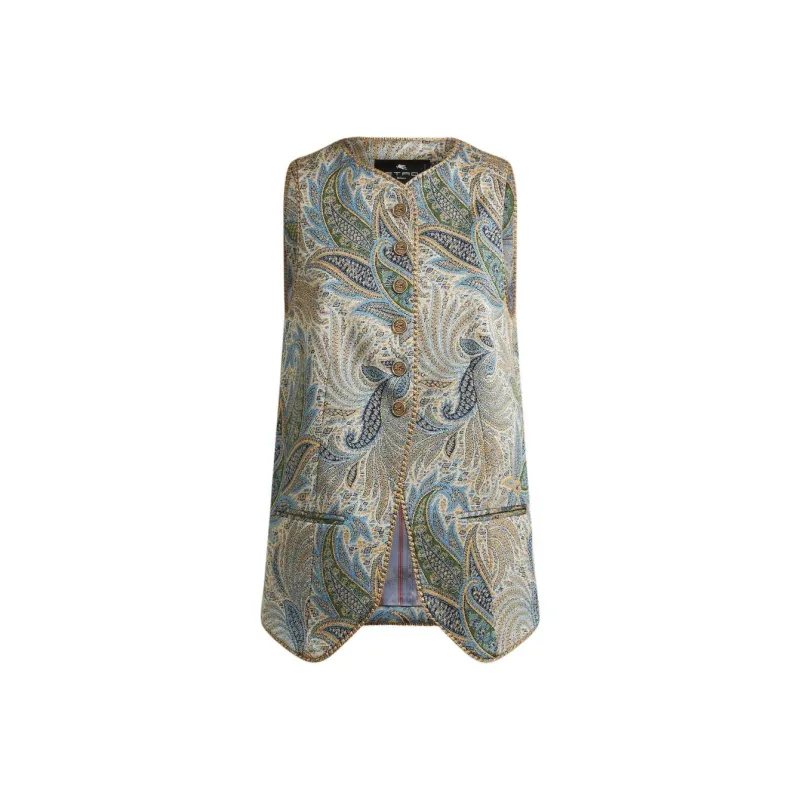ETRO Paisley Jacquard Waistcoat-0