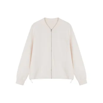 IHIMI Baseball Jacket Women's Cream White