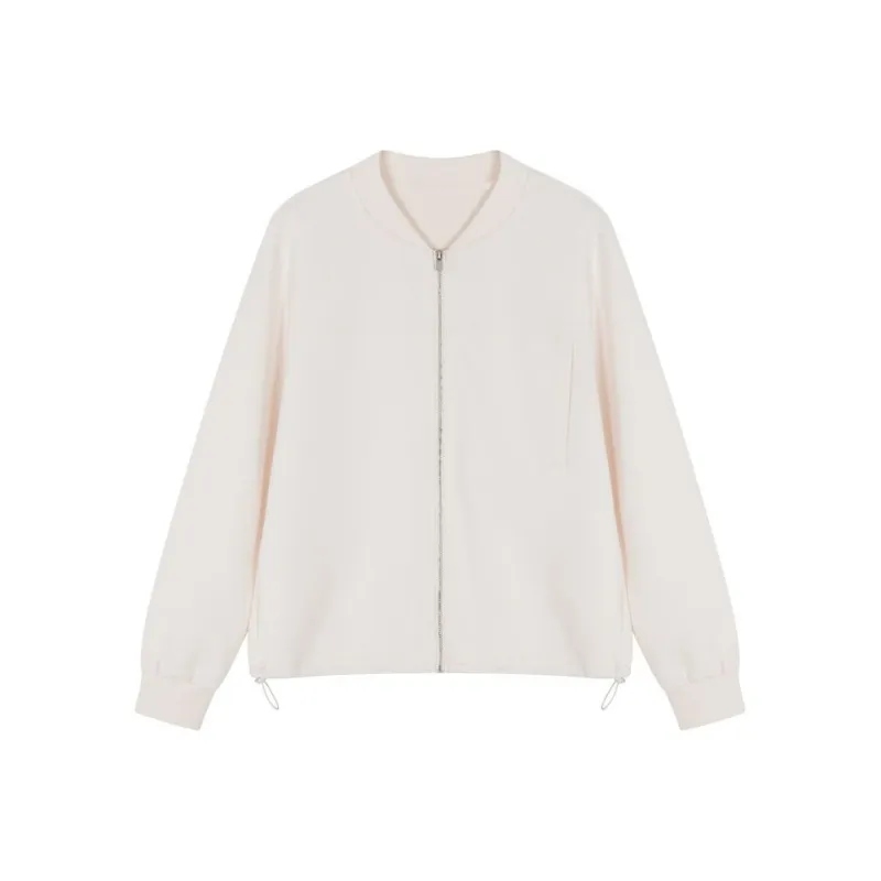 IHIMI Baseball Jacket Women's Cream White-0