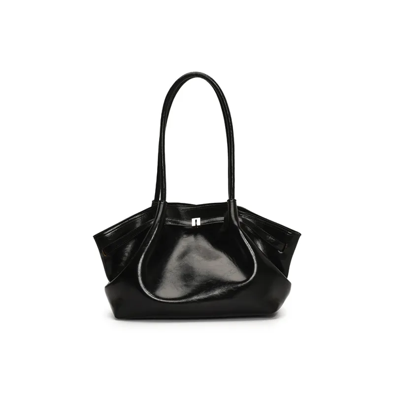 Single Warehouse PU Shoulder Bag Regular Women's Ivory/Black/Burgundy/Light Yellow/Light Blue-24