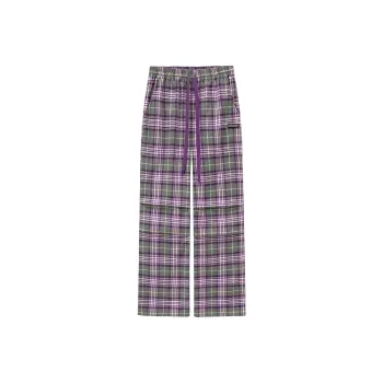 CHUU Casual Pants Women's Purple Plaid