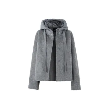 SOON FLOWER Coats Women's Twilight Gray