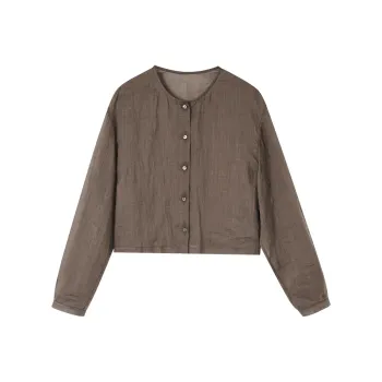 THE SEA LIFE Cropped Coat Women's Tea Brown