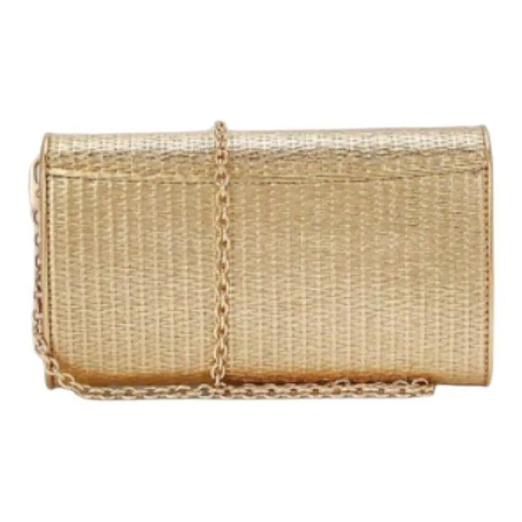 LAUREN RALPH LAUREN Leather Shoulder Bag Women's Gold-2