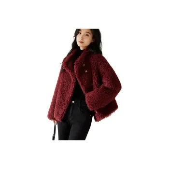 VICTORIA&VERA Velvet feel Coat Women's Ancora Red