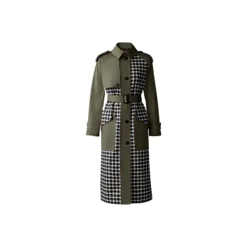 MACKAGE Trench Coat Women's Olive Green