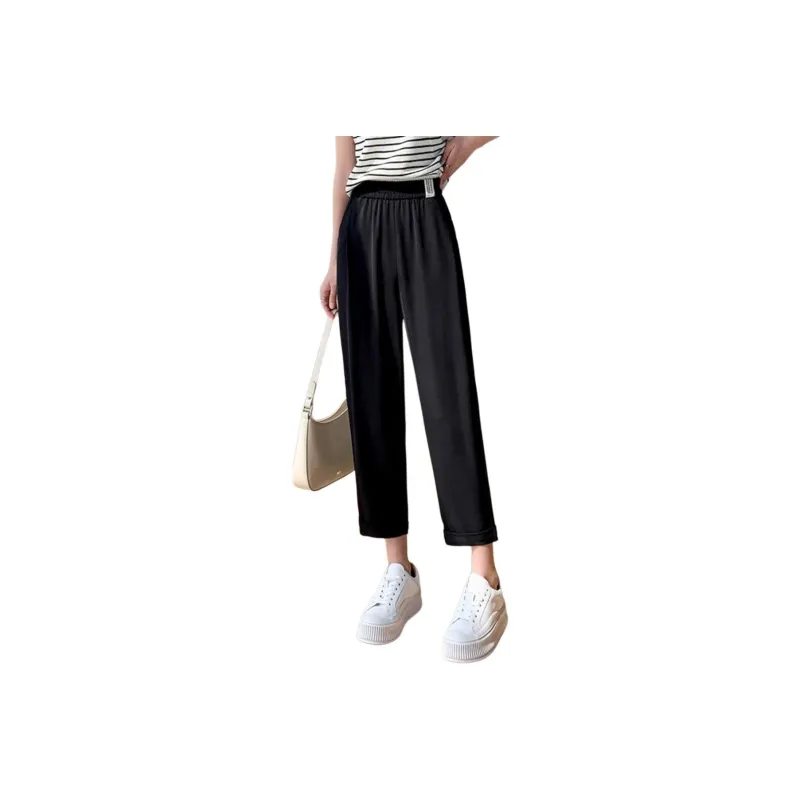 Ya Sheep People Casual Pants Women's Black-0