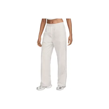 Nike High Waisted Woven Open Hem Trousers 'Light Orewood Brown/White'