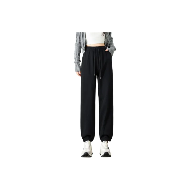 Ya Sheep People Casual Pants Women's Black-0