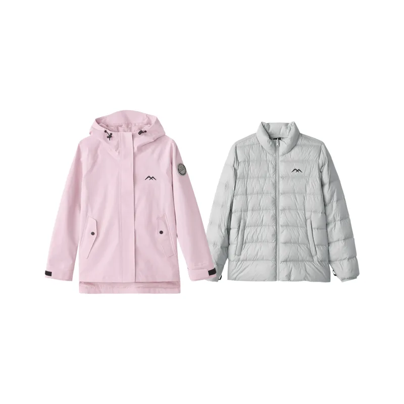 Skechers Windbreaker Jacket Women's Gray Pink-0