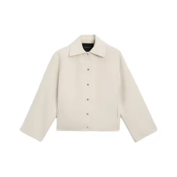Massimo Dutti Velvet feel Coat Women's White