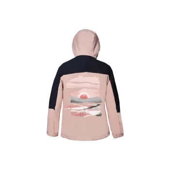 CAMEL All-weather Windproof And Breathable Windbreaker Jacket Women's Deep Blue Pink