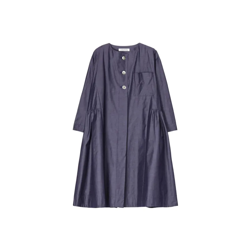 Yohji Yamamoto Coats Women's Dark Marine Blue-0