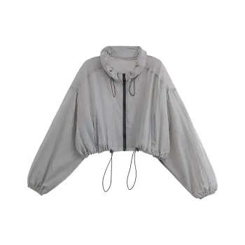 Cypress House Cropped Coats Women's Light Gray