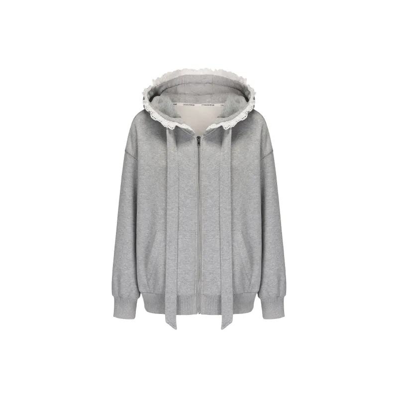 CHIWAWAMEME Cropped Coats Women's Gray Fleece Lined-0