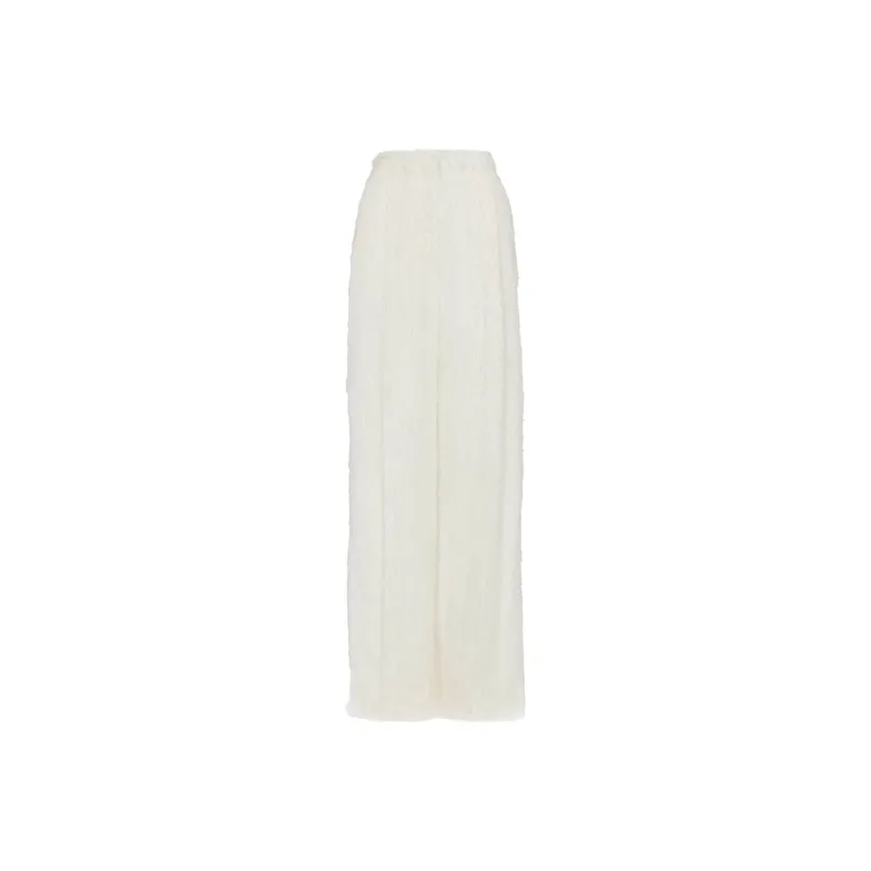 Oscar De La Renta Fringed Fil coup� Wide leg Trousers-0