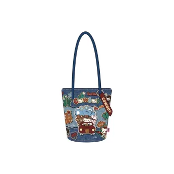 Perfect Styles Twill Technology Short Pile Fabric Shoulder Bag Women's