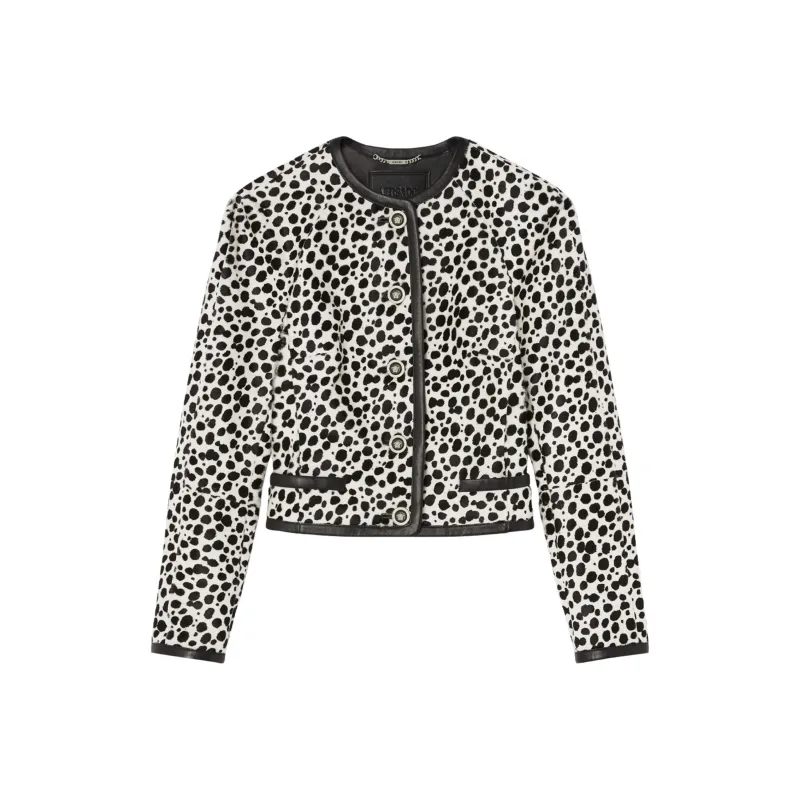 VERSACE Dalmatian print Raglan Jacket-0