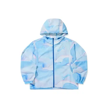 QIAODAN Trench Coat Women's Atomic Blue Print