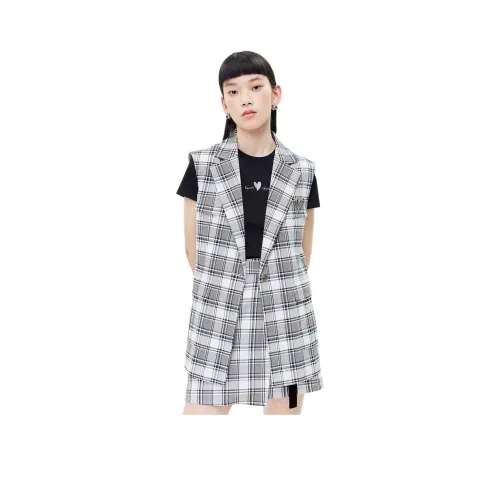 VIZAVIZA 체크무늬 여성 조끼