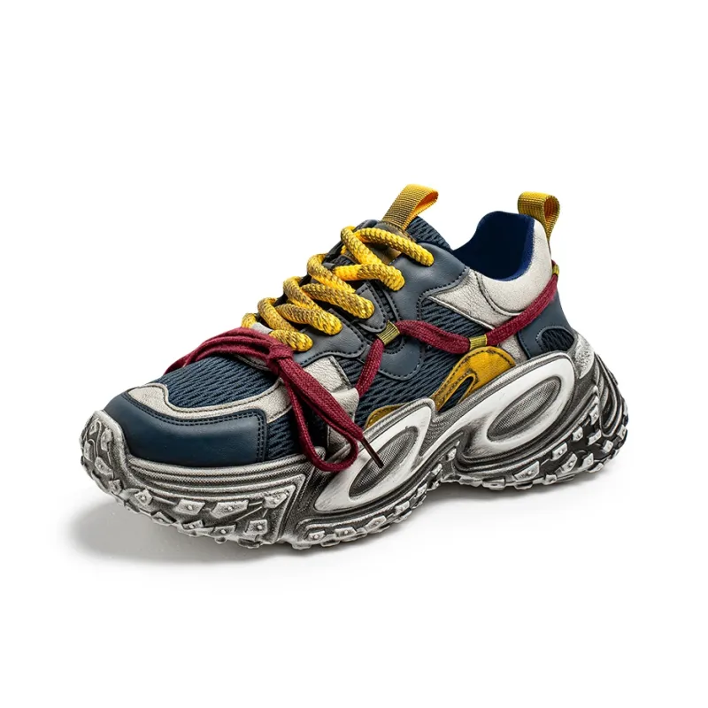 Colorful Creations Slip Resistant, Abrasion Resistant, Breathable, Lightweight Low Top Chunky Sneakers Men's-11