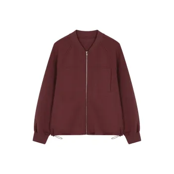 IHIMI Baseball Jacket Women's Merlot Wine Red