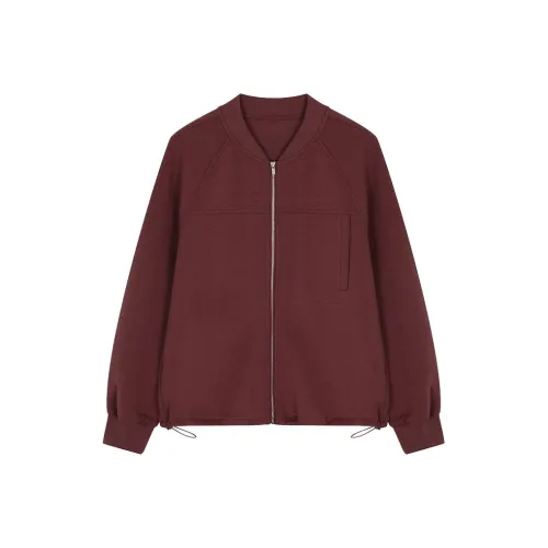 IHIMI Baseball Jacket Women's Merlot Wine Red