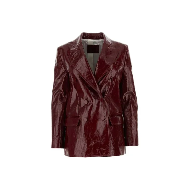GUCCI SS24 Leather Jacket Women's Red-0
