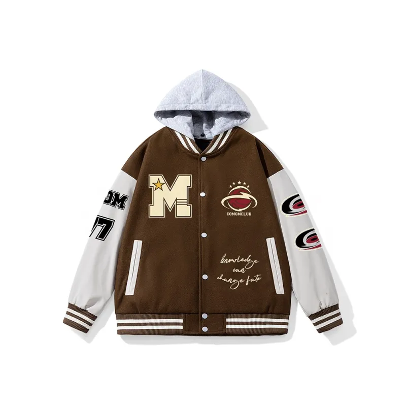 COMGM Baseball Jacket Unisex Black-2