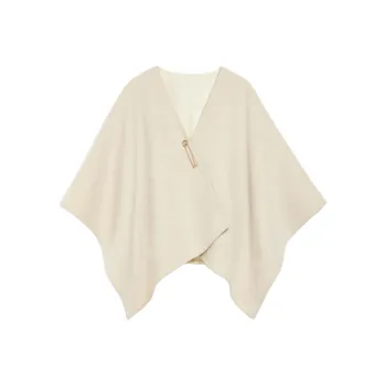 MaxMara Serra Collection Reversible Alpaca Cape Cloaks Women's Sand