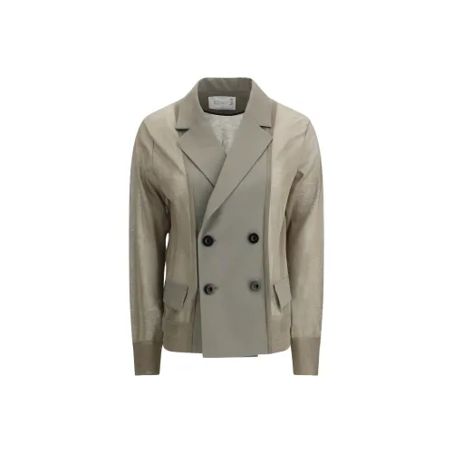 Sacai Double Breasted Panelled Jacket