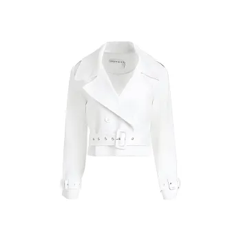 ALICE+OLIVIA Keith Cropped Trench Jacket