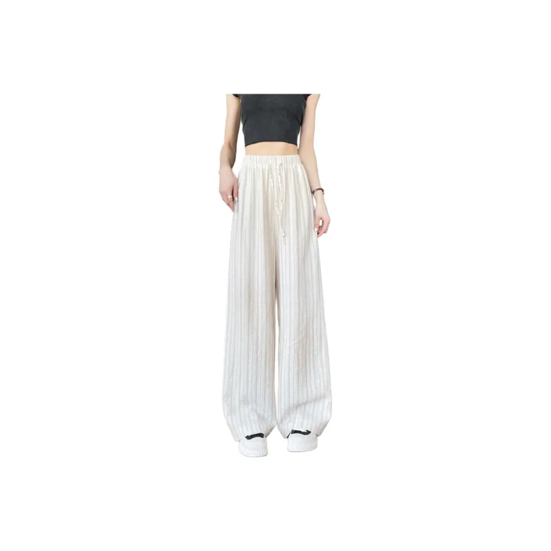 SITOL Casual Pants Women's Pink Stripe-7