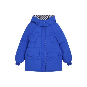 HEFENGJINYU Puffer Jacket Women's Klein Blue