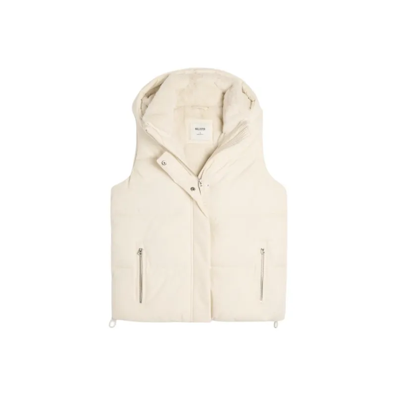 Hollister Vests Women's Cream-0