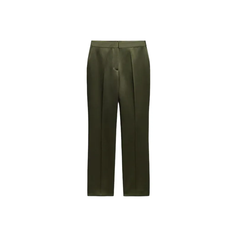 ZARA Casual Pants Women's Dark Green-0