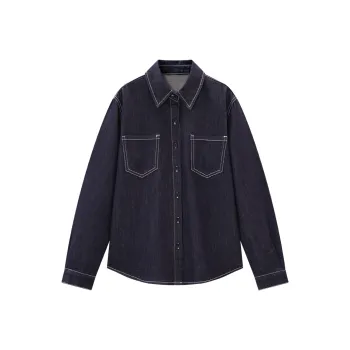 KUHNMARVIN Denim Jacket Women's Navy Blue