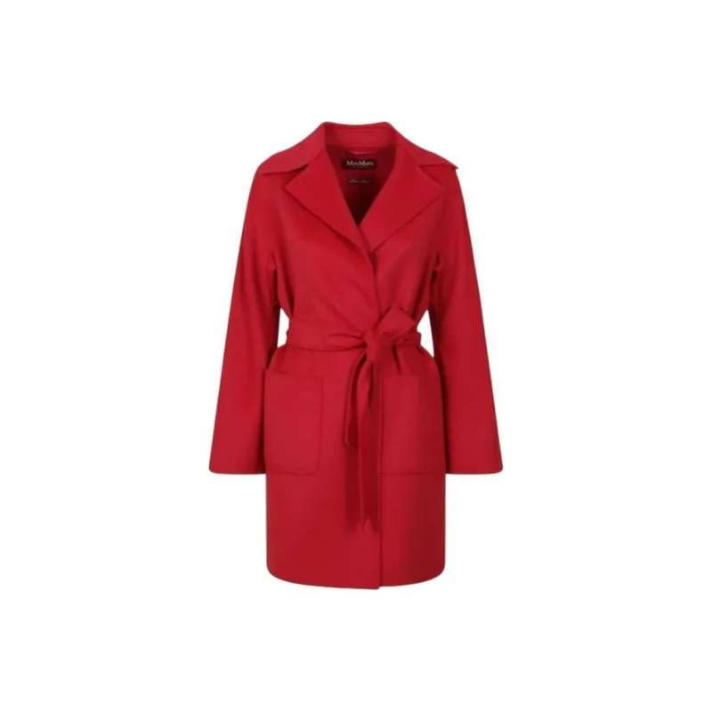 MaxMara Studio Belted Long Sleeved Coat-0