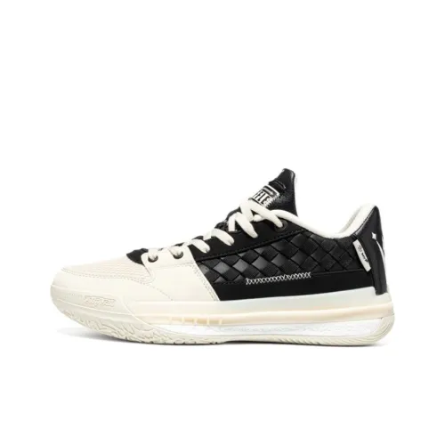 361° Abrasion Resistant Slip Resistant Low Top Basketball Shoes Men's Black White
