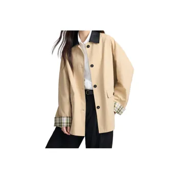 Mu Xiao Xin Trench Coat Women's Khaki