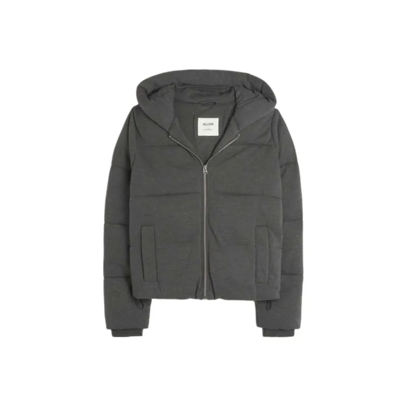 Hollister Puffer Jacket Women's Dark Gray-0