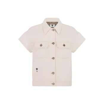 DIOR SS25 Denim Jacket Women's Ecru