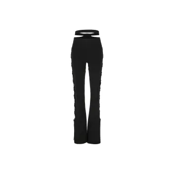 ANDREĀDAMO High Waist Cut Out Detailed Bootcut Trousers