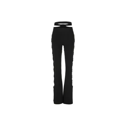 ANDREĀDAMO High Waist Cut Out Detailed Bootcut Trousers