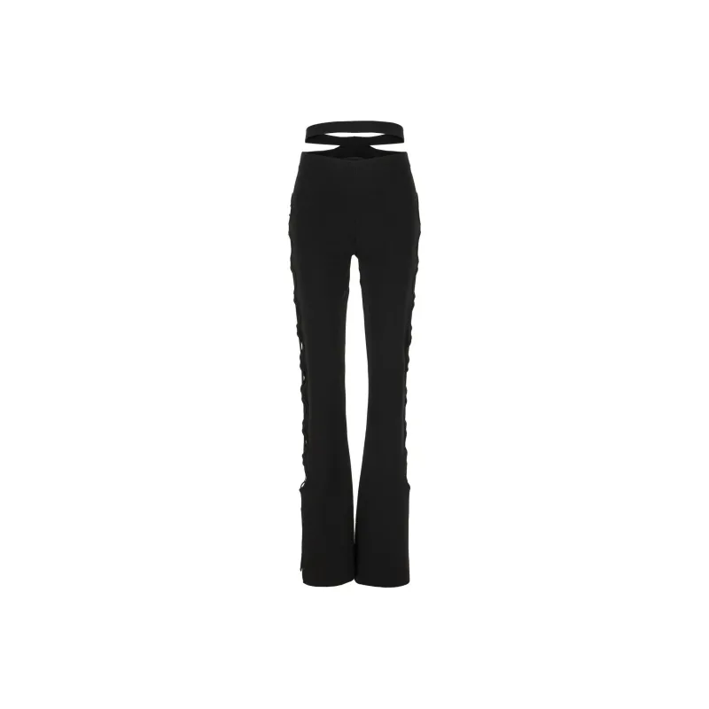 ANDREĀDAMO Cut out Flared Trousers-0