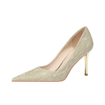 Lan Miao Slim Heel High Heels Women's Gold
