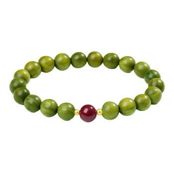 GUMUJIANG Green Sandalwood Bracelets Unisex