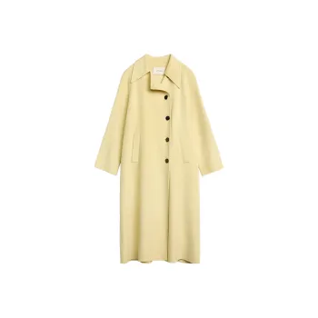 LETTRANS Coats Women's Light Yellow