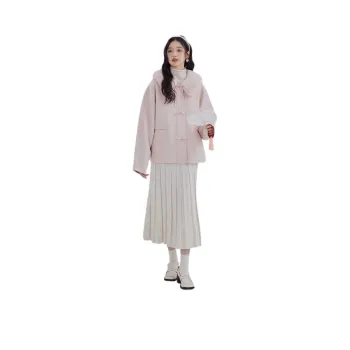 DEAR DEER PUFF Coats Women's Pink